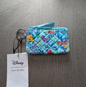 Vera Bradley Disney LIMITED EDITION Zip ID Case ARIEL FLORAL